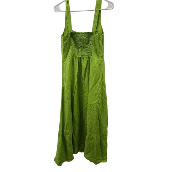 NWT ASTR the Label Women's Estella Sweetheart-Neck Midi Dress In Avocado Sz M - Picture 5 of 16